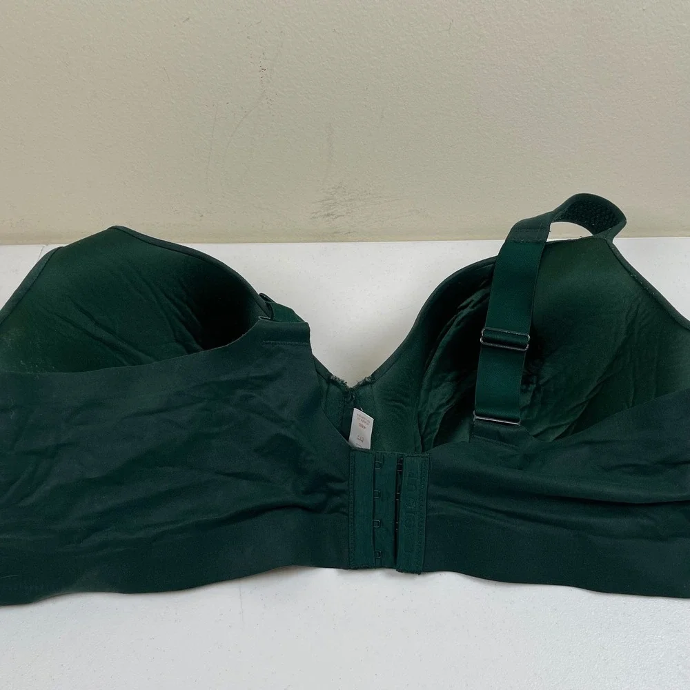 Cacique Lightly Lined Balconette Bra Women 48D‎ Green Underwire Smoothing Wings